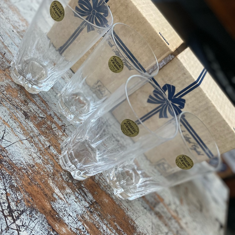 Vintage lead crystal tumblers